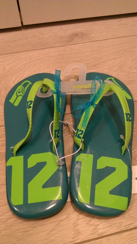 SALE CHILDREN'S Seahawks size 12 flip flops Seattle Seahawks ...