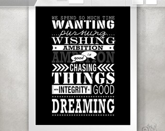 ... print one tree hill quote ambition inspiring gift typography poster