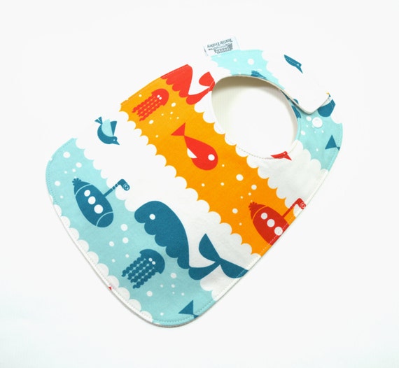Organic baby bib Baby Bib Organic cotton Nautical baby