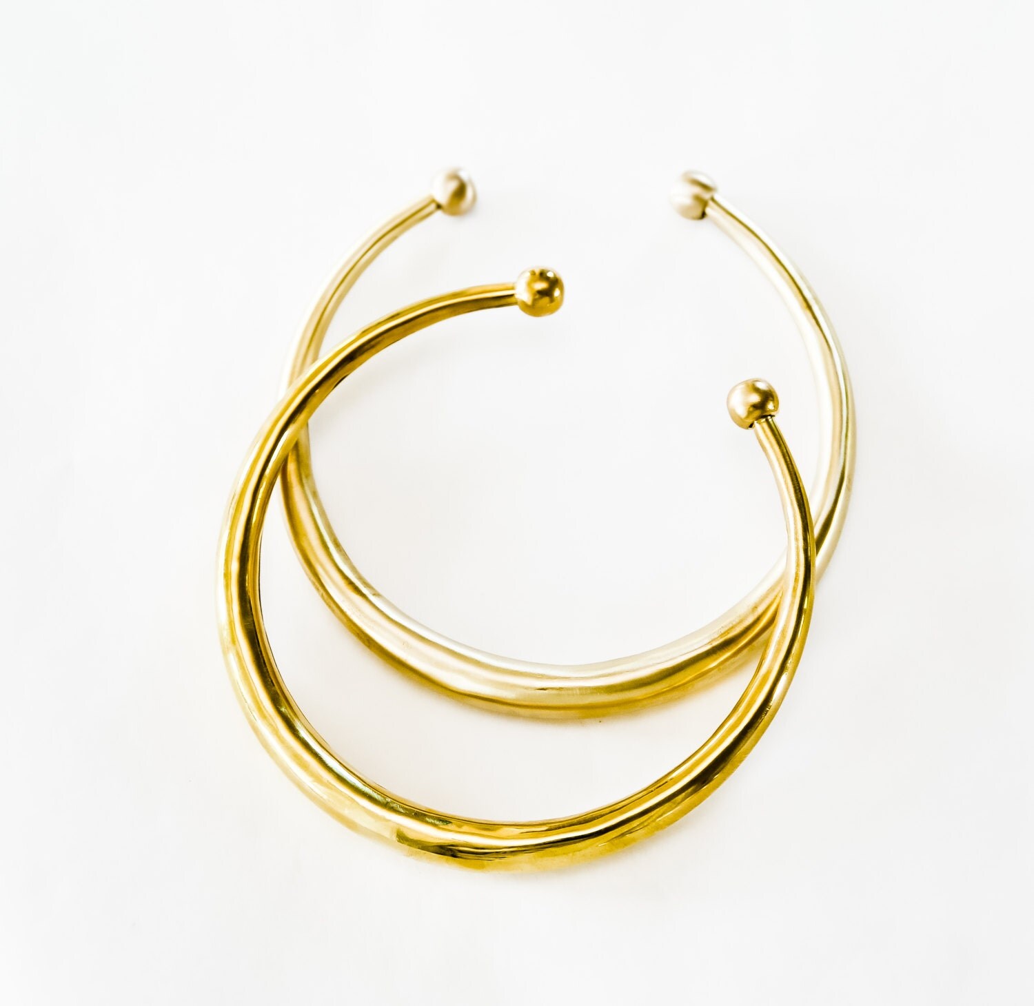 Simple brass neck cuff choker necklace by BISJOUX on Etsy