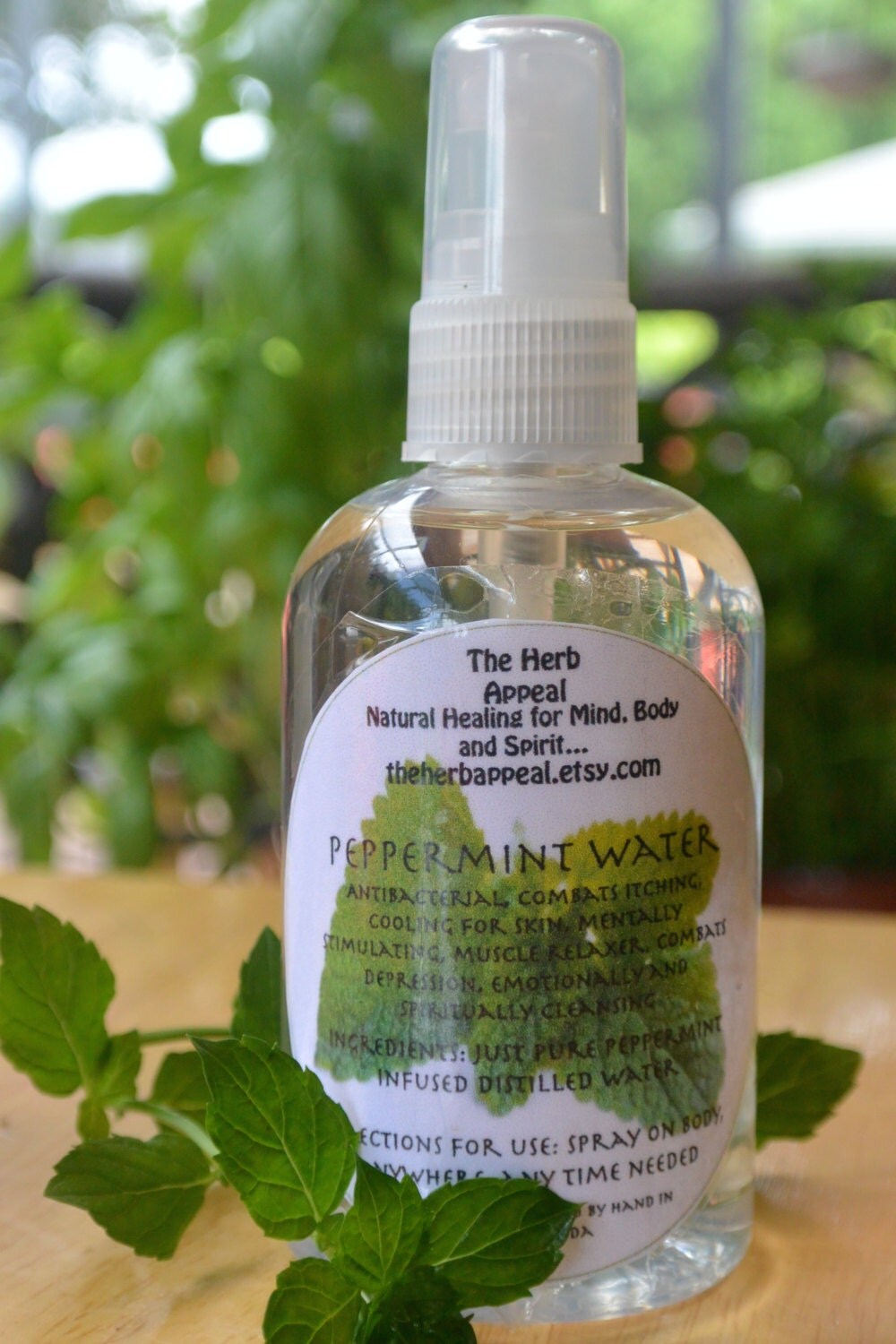 Peppermint Water Naturally and Organically Infused Bottled