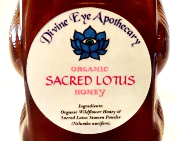 Organic Sacred Lotus Honey 12oz Pink Lotus Nelumbo Nucifera 6844