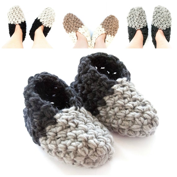 CROCHET PATTERN DIY slippers shoes super bulky