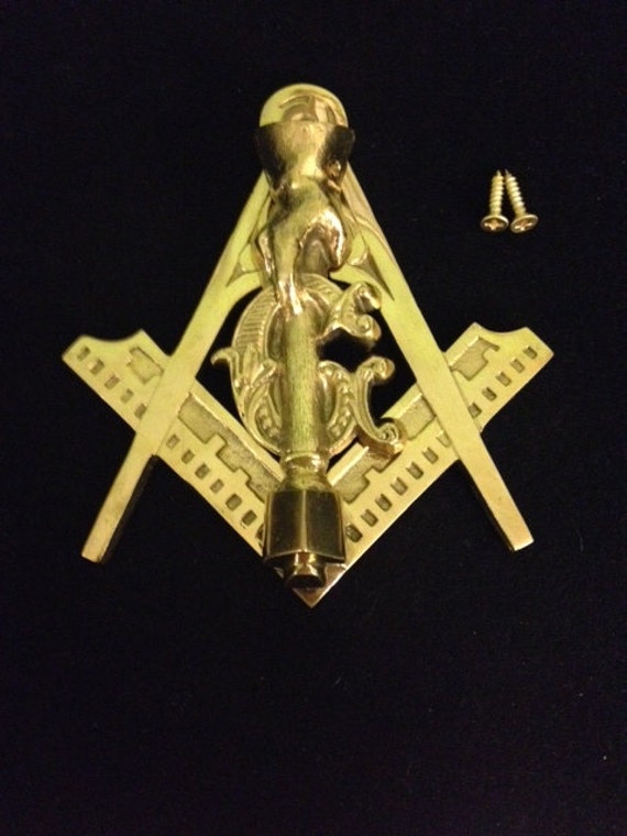Vintage Masonic Square & Compass Door Knocker