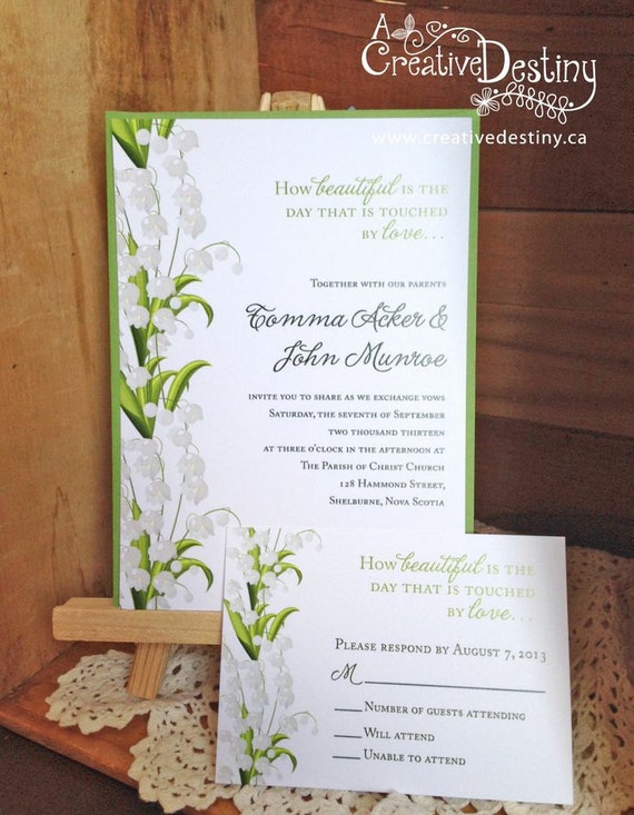 Lily Of The Valley Wedding Invitations 1