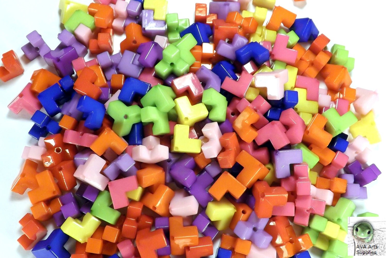 Acrylic Beads Interlocking Cube Beads 16mm cube beads