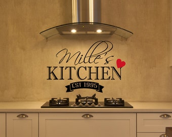 Personalized Kitchen Wall Decal - Kitchen Decor - Wall Decal - Housewares - Vinyl Decal - Wall Decor - Wall Art - Kitchen Decal - Decals