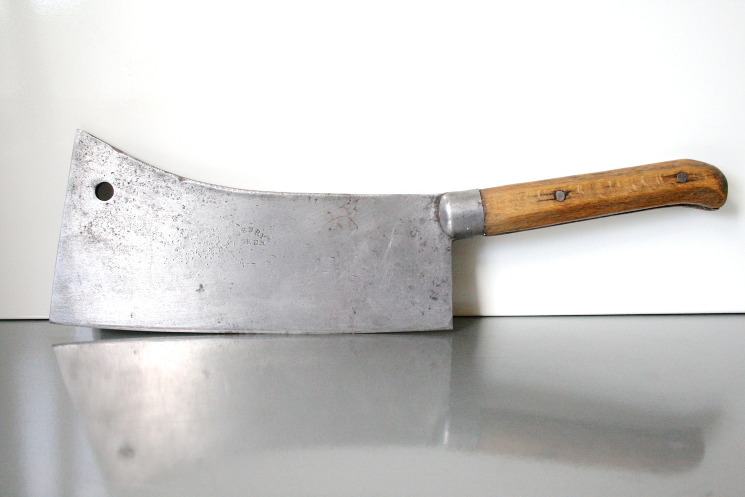 Large Antique Meat Cleaver / Henry Boker / Solingen Germany