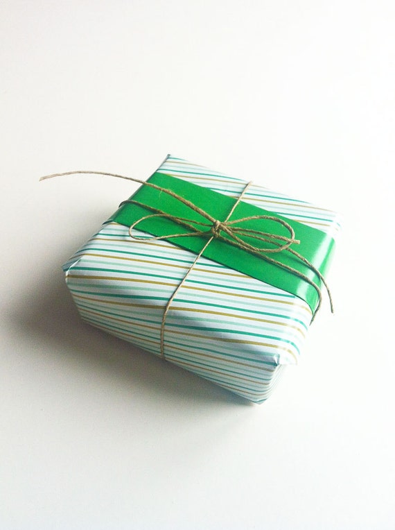 Stripes wrapping paper // Double sided // folded // by CarrieCan