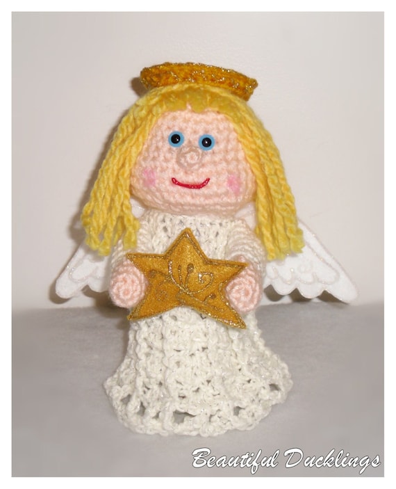 Angel Christmas Tree Topper PDF crochet PATTERN ONLY
