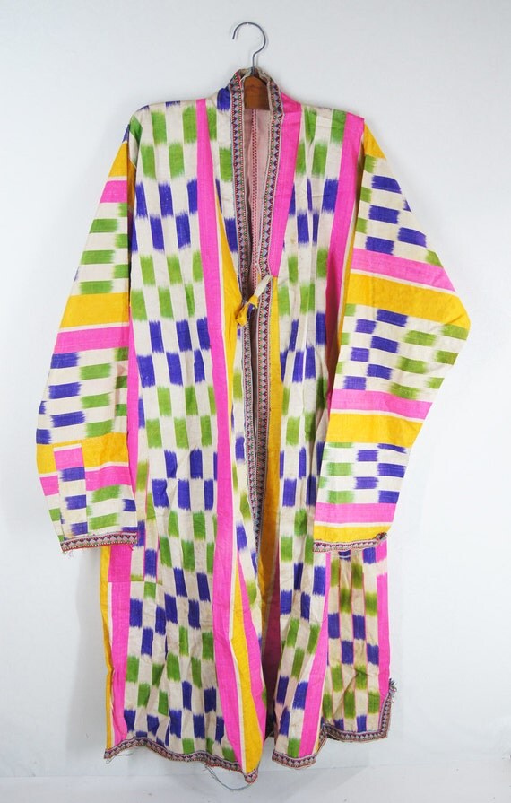 silk patchwork robe