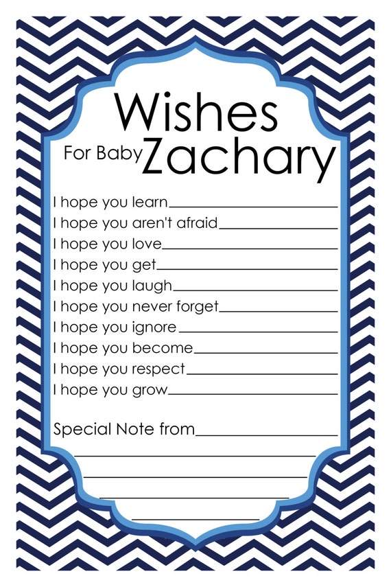 Items similar to Wishes For Baby Questionnaire. Baby Shower on Etsy