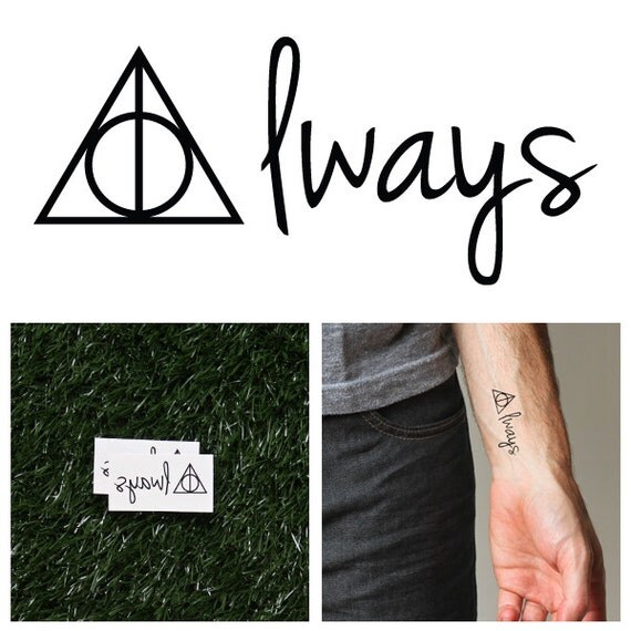 harry potter always temporary tattoo set of 2 harry potter always temporary tattoo set of 2