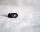peace in Braille wooden simple ring made to order from bloodwood pinky or knuckle ring