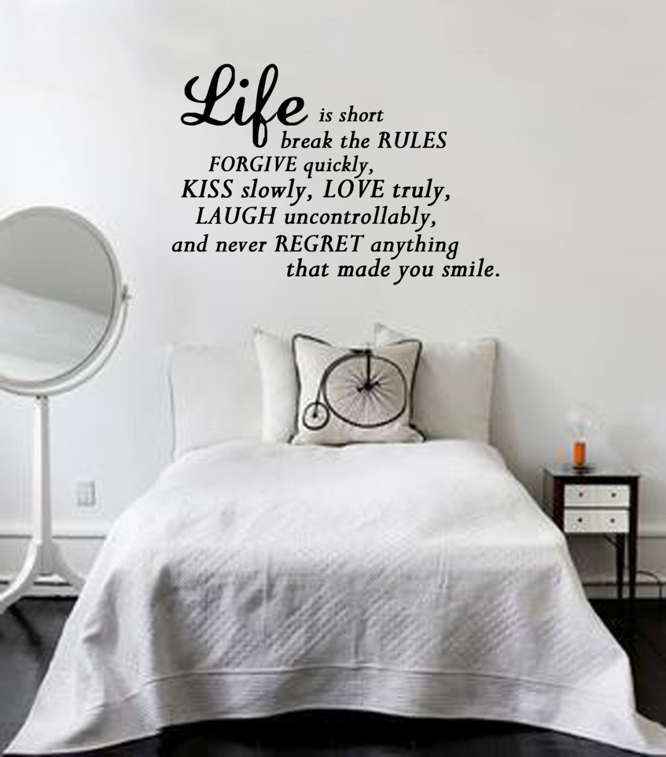 Life Is To Short Wall Art Sticker Quote Vinyl by atLoudDesigns