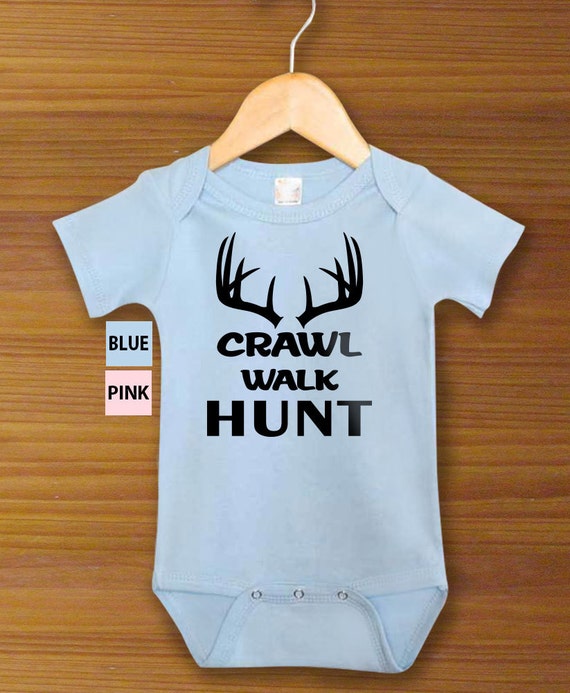 Crawl Walk Hunt Baby One Piece Deer Hunting Bodysuit
