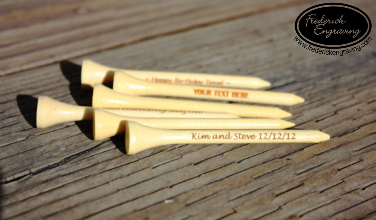 Personalized Laser Engraved Golf Tees 2.75 by FrederickEngraving