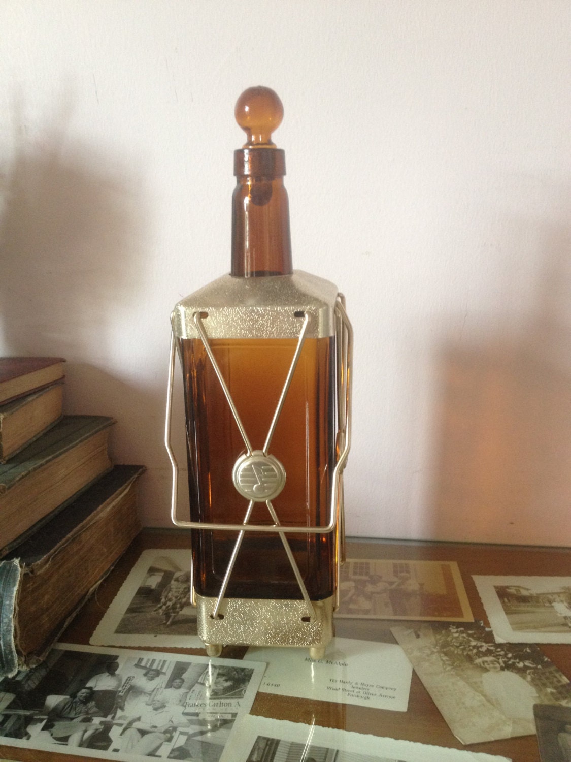 WHISKEY DECANTER MUSICAL with Music Box by AnnmarieFamilyTree