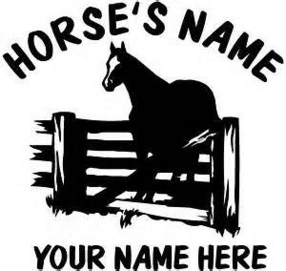 Horse Name Here Decal/Horse Decal/Horse Name Decal/Horse Name