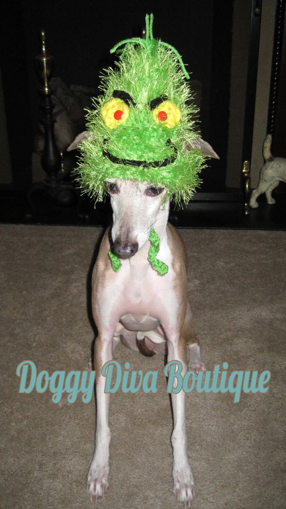 Dog Hat Grinch Hat / Christmas Hat / Photo by DoggyDivaBoutique