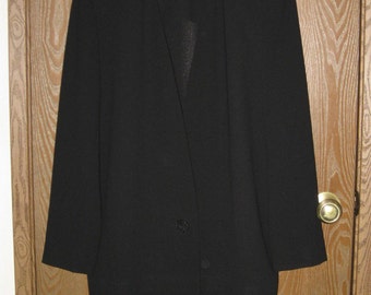 Liz Claiborne Size 8 Black Long Sleeve Dress