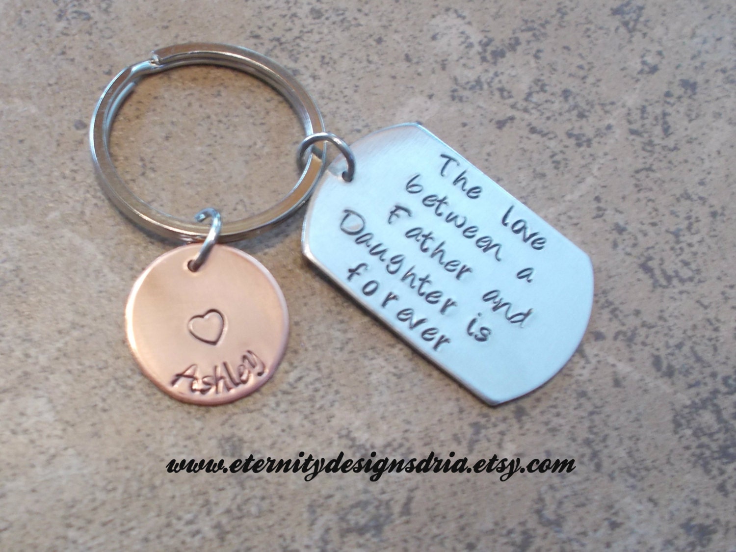 Personalized Father/Daughter Keychain The by EternityDesignsDria