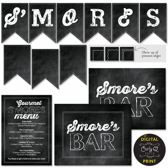 Items similar to S'mores Bar Printables on Etsy
