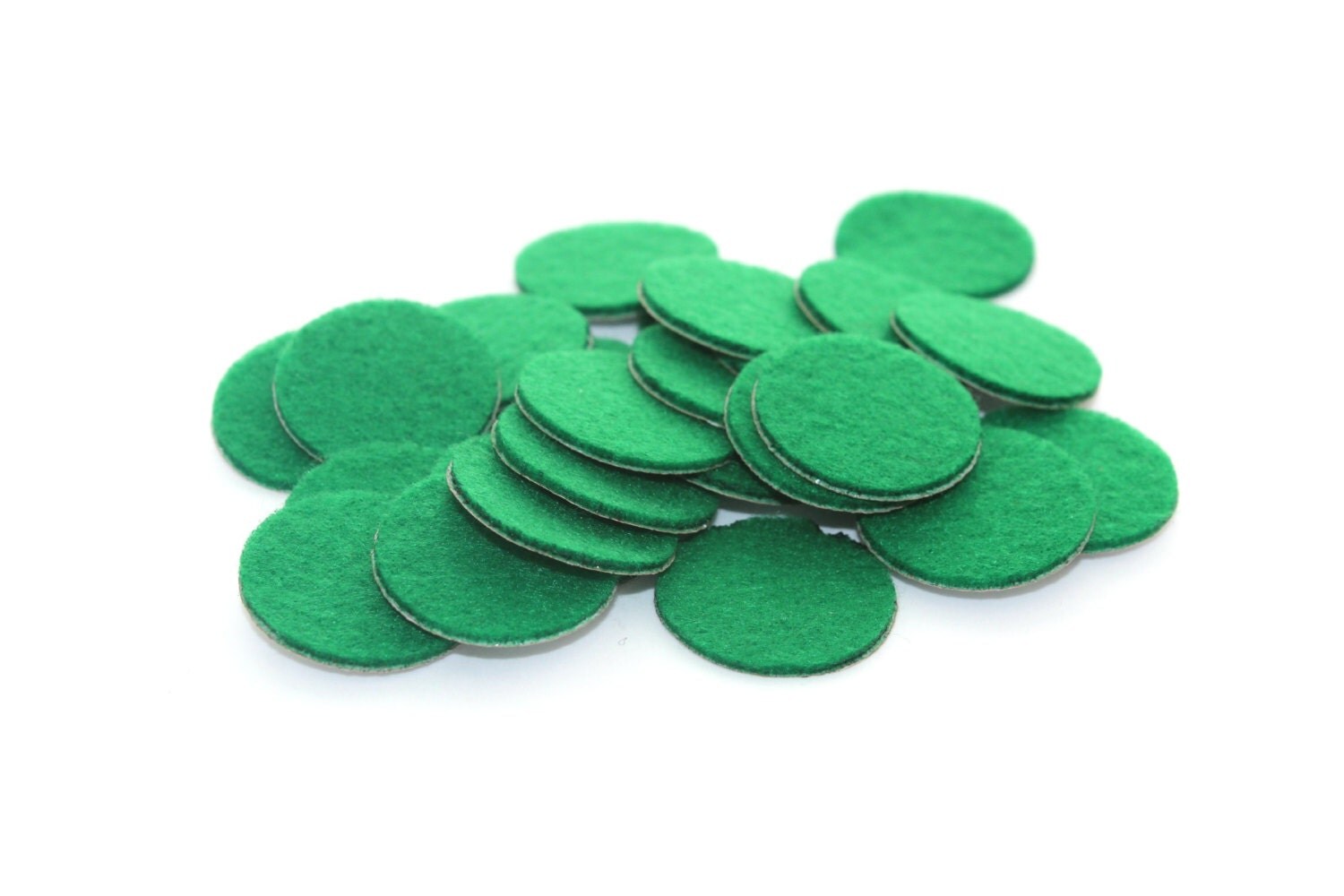 1 Inch Classical Green Adhesive Felt Circles Felt Backing