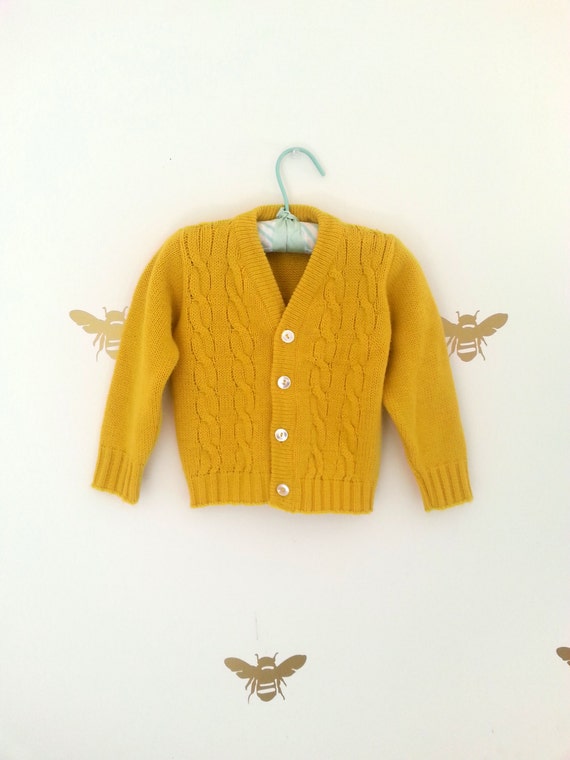 yellow vintage cardigan