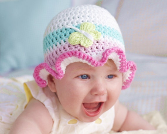 crochet butterfly etsy pattern pattern Summer Cotton Pattern Hat Hat Baby Pattern Baby Hat Crochet