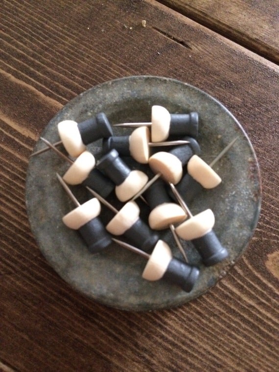 Gray Push Pins Gray Thumbtacks Gray Grey by LimaGreenDesigns