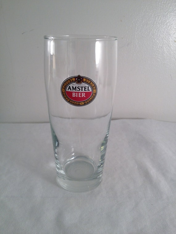 Amstel Bier Amsterdam Holland beer glass 6.75in by ugliducklings