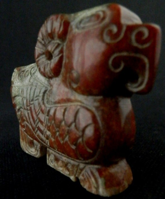 Chinese Jade Artifact Ram Figure Stunning Ancient by tribalweb