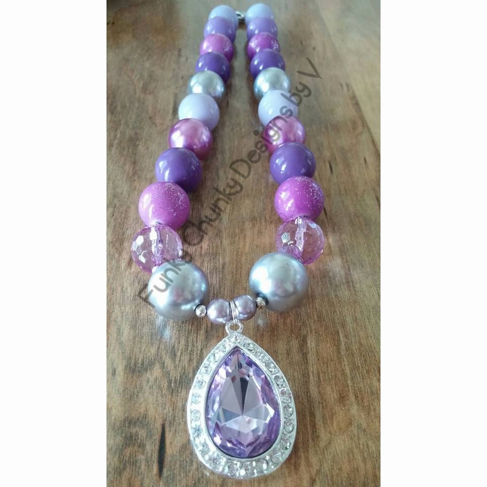 Sofia The First Amulet Chunky Necklace By Chunkydesignsbyv On Etsy