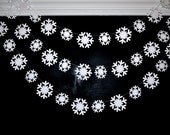 Paper Garland Holiday Decor 10ft Snowflake Garland Christmas Decor Winter Wedding Decor Snowflake Photo Prop Christmas Garland-Any occasion Il_170x135