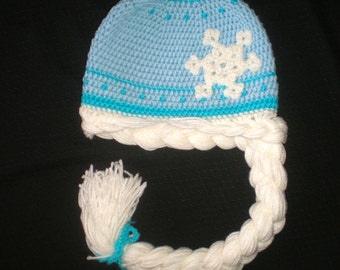 Frozen Queen Elsa Hat w/ Braid