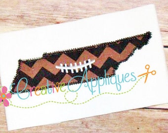 Tennessee Football Digital Machine Embroidery Applique Design 4 Sizes, Tennessee applique, football applique, Tennessee embroidery