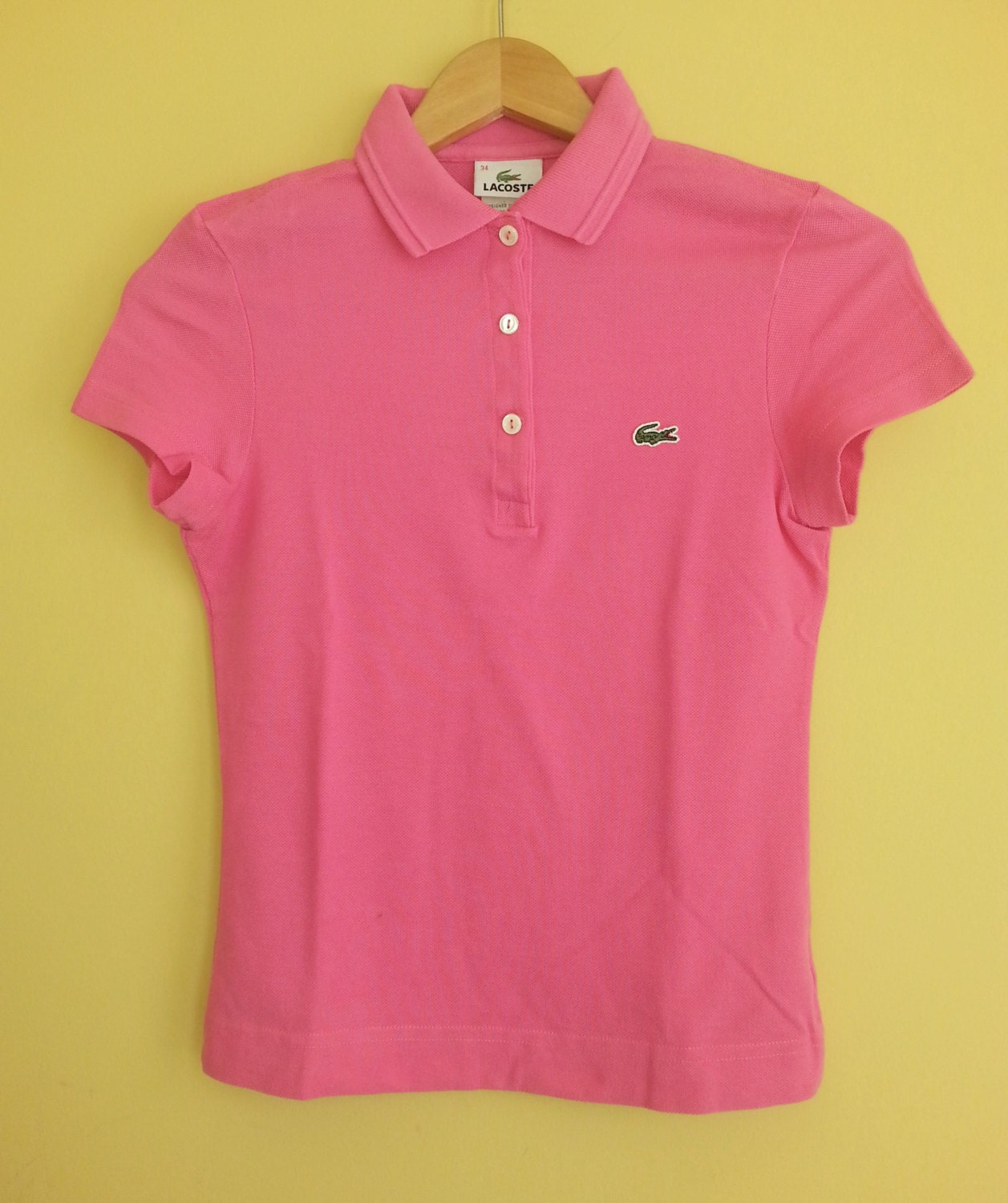 Lacoste Polo women's pink shirt size EUR by VintagePursesPlus