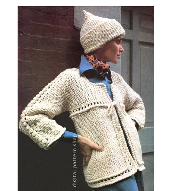 bulky pattern crochet sweater Cap Bulky Downloadable Pattern and Womens Sweater PDF Crochet Pattern