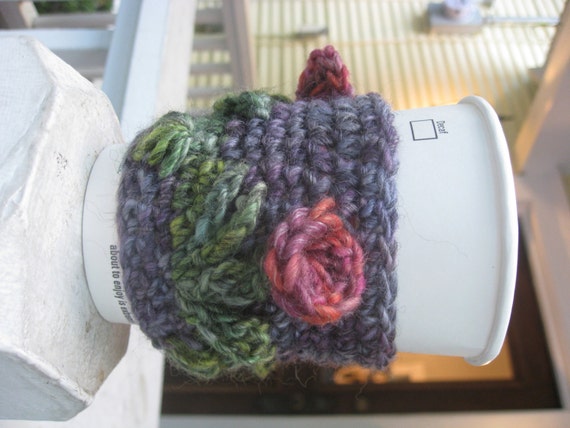 Rose Garden Coffee Cozy Crochet Pattern
