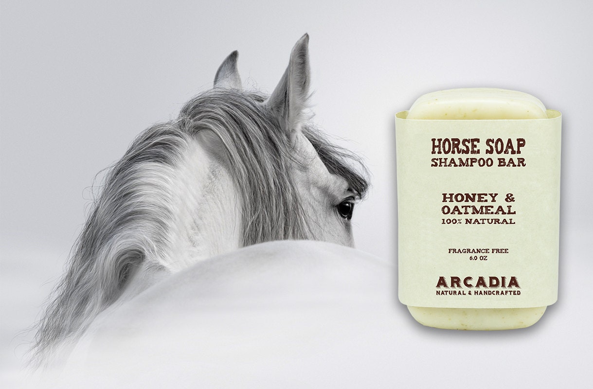 4 Handcrafted Horse Soap Honey & Oatmeal Horse by ArcadiaNatural