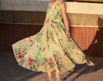 light green maxi dress floral/floral maxi dress/boho maxi dress/womens maxi dresses/summer maxi dresses/maxi dress/maxi dresses