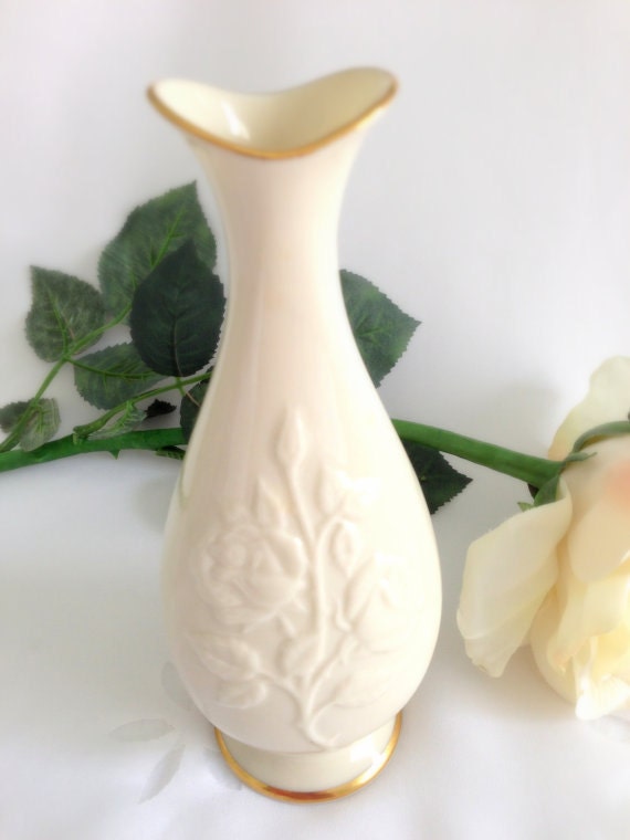 Bud Vase Vintage Lenox China 24K Gold Lenox by BirdsOnATwig