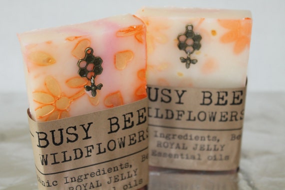 Busy Bee Handmade Soap/ Royal Jelly/ Wildflowers/ Bee Natural Soap
