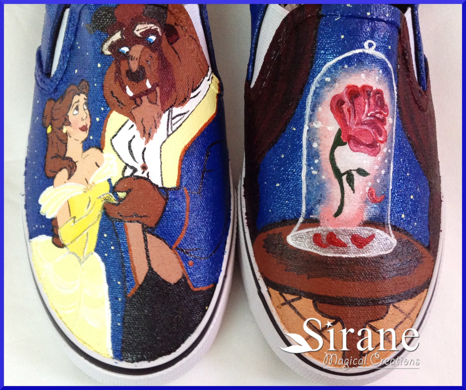 beauty and the beast canvas shoes