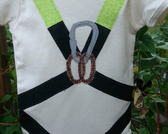 Organic Infant Bodysuit with Climbing Harness