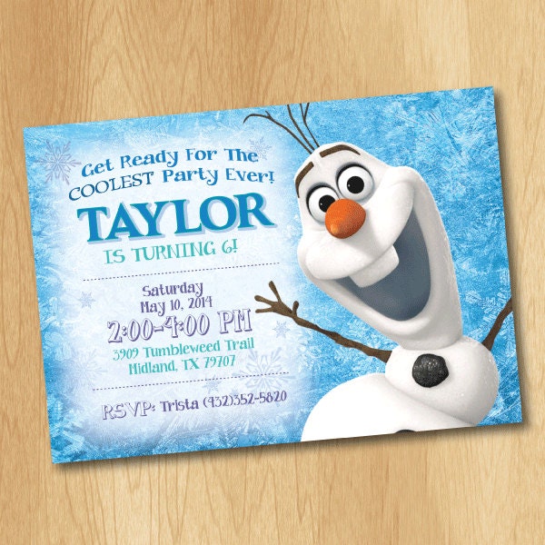 Olaf Birthday Invitations Free 8