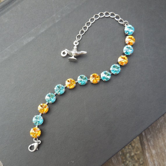 Jasmine from Aladdin inspired Disney themed Crystal bracelet
