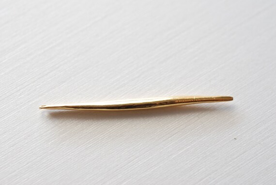 Vermeil Gold Medium Skinny Thin Needle Vermeil by VermeilSupplies