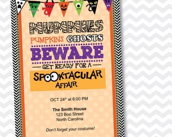 Halloween Party Invitation, Kids Halloween Party Invitation, Spooktacular Halloween Party
